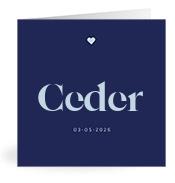 Geboortekaartje naam Ceder j3