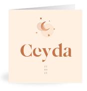 Geboortekaartje naam Ceyda m1