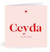 Geboortekaartje naam Ceyda m3