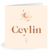 Geboortekaartje naam Ceylin m1