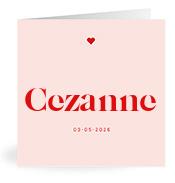 Geboortekaartje naam Cezanne m3