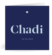 Geboortekaartje naam Chadi j3