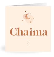 Geboortekaartje naam Chaima m1