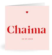 Geboortekaartje naam Chaima m3