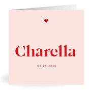 Geboortekaartje naam Charella m3