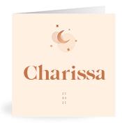 Geboortekaartje naam Charissa m1