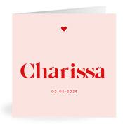 Geboortekaartje naam Charissa m3