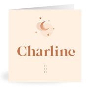 Geboortekaartje naam Charline m1