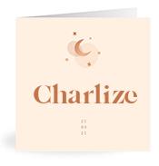 Geboortekaartje naam Charlize m1