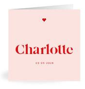 Geboortekaartje naam Charlotte m3