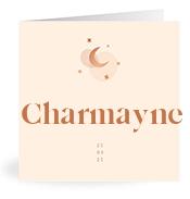 Geboortekaartje naam Charmayne m1