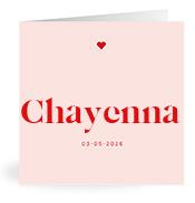 Geboortekaartje naam Chayenna m3