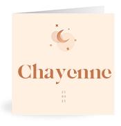 Geboortekaartje naam Chayenne m1