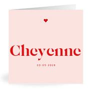 Geboortekaartje naam Cheyenne m3