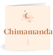 Geboortekaartje naam Chimamanda m1