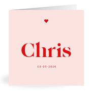 Geboortekaartje naam Chris m3