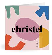 Geboortekaartje naam Christel m2