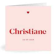 Geboortekaartje naam Christiane m3
