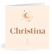 Geboortekaartje naam Christina m1