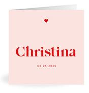 Geboortekaartje naam Christina m3