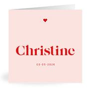Geboortekaartje naam Christine m3