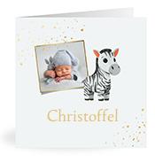 Geboortekaartje naam Christoffel j2
