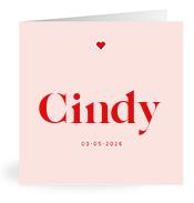 Geboortekaartje naam Cindy m3