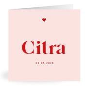 Geboortekaartje naam Citra m3