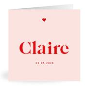 Geboortekaartje naam Claire m3