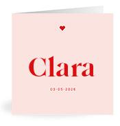 Geboortekaartje naam Clara m3
