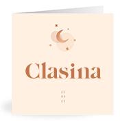 Geboortekaartje naam Clasina m1