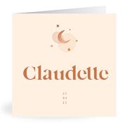 Geboortekaartje naam Claudette m1