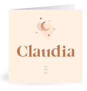 Geboortekaartje naam Claudia m1