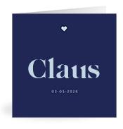 Geboortekaartje naam Claus j3