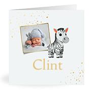 Geboortekaartje naam Clint j2