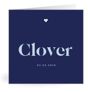 Geboortekaartje naam Clover j3