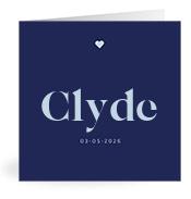 Geboortekaartje naam Clyde j3