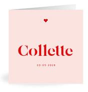 Geboortekaartje naam Collette m3