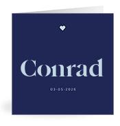 Geboortekaartje naam Conrad j3