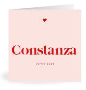 Geboortekaartje naam Constanza m3