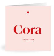 Geboortekaartje naam Cora m3
