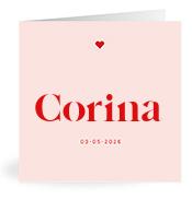 Geboortekaartje naam Corina m3