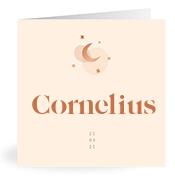 Geboortekaartje naam Cornelius m1