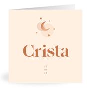 Geboortekaartje naam Crista m1