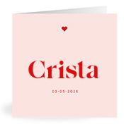 Geboortekaartje naam Crista m3