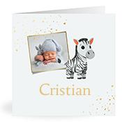 Geboortekaartje naam Cristian j2
