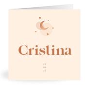 Geboortekaartje naam Cristina m1