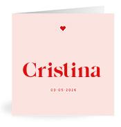 Geboortekaartje naam Cristina m3