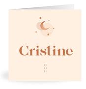 Geboortekaartje naam Cristine m1