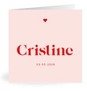Geboortekaartje naam Cristine m3